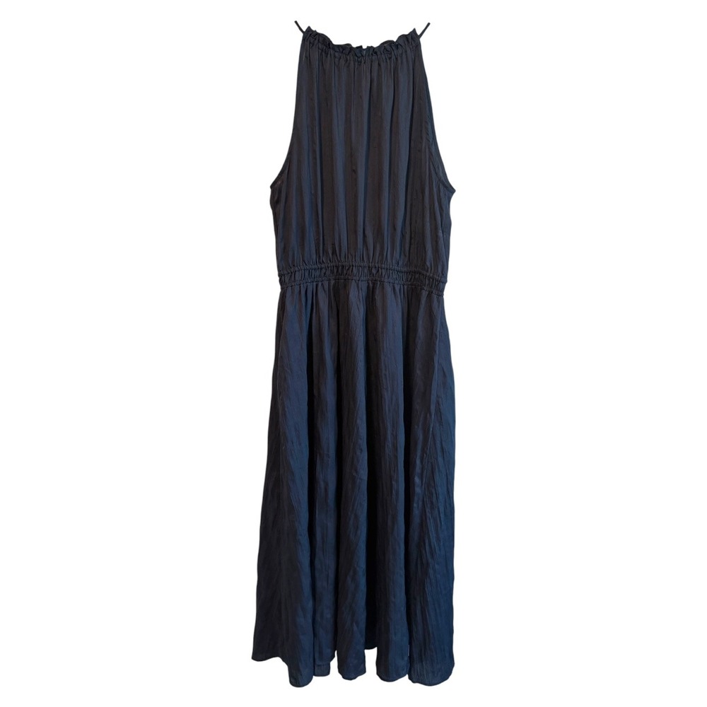 Beautiful Isani Navy Blue Halter Maxi Dress - Sz Lg
